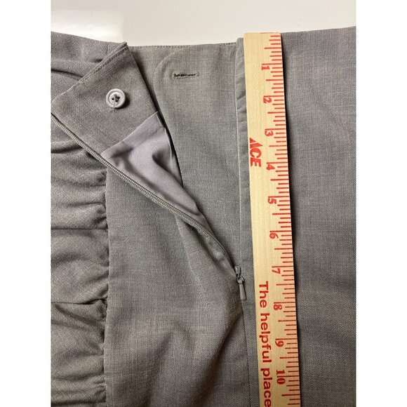 Anthropologie Cartonnier Tencel Blend Ruched Grey Pencil Skirt Women's Size 6 - Picture 6 of 9